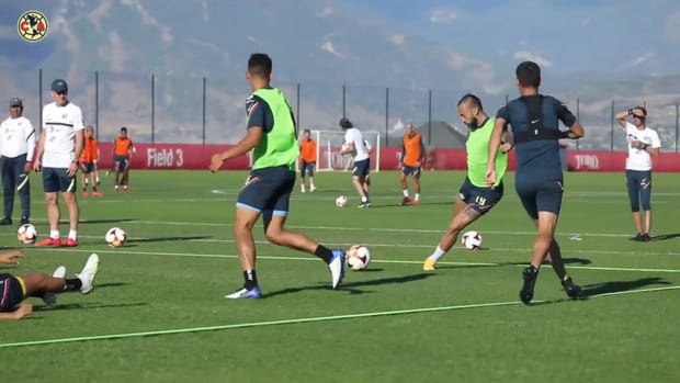 Club América continue working during their Tour Águila