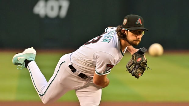 Zac Gallen pitches against the Milwaukee Brewers April 10th, 2023