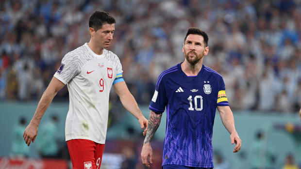 Robert Lewandowski y Lionel Messi durante la Copa del Mundo de Qatar 2022