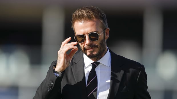 David Beckham con saco del Inter Miami