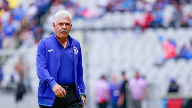 Ricardo Ferretti director tecnico de Cruz Azul durante el partido Cruz Azul vs Atlas