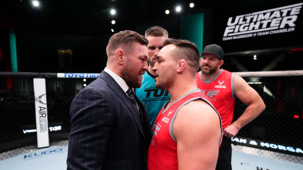 VIDEO: UFC Megastar Conor McGregor Shoves Michael Chandler On Set