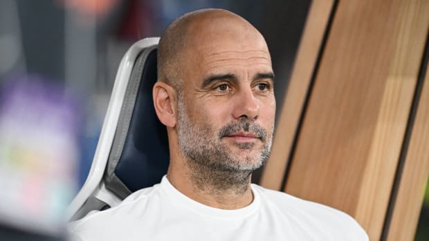 Manchester City manager Pep Guardiola pictured during his team's pre-season trip to Japan in July 2023