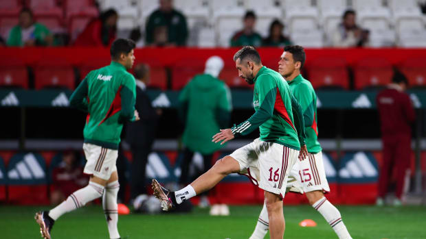 Hector Herrera de Mexico durante el partido Mexico (Seleccion Nacional Mexicana) vs Irak,amistoso de preparacion previo al inicio de la Copa Mundial de la FIFA Qatar 2022, en el Estadio Municipal de Montilivi, el 9 de noviembre de 2022. GIRONA ESPANA ESPANA