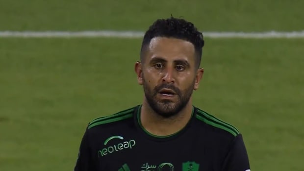 Riyad Mahrez wears Al-Ahli jersey after signing from Man City