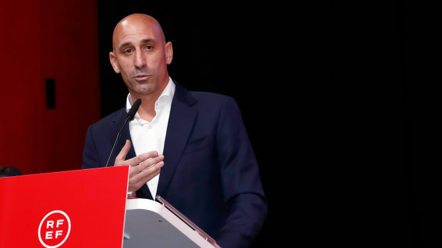 Luis Rubiales en conferencia ante la RFEF