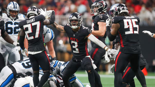 Carolina Panthers' Frank Reich Praises 'Disciplined' Atlanta Falcons  Offensive Line - Sports Illustrated Atlanta Falcons News, Analysis and More