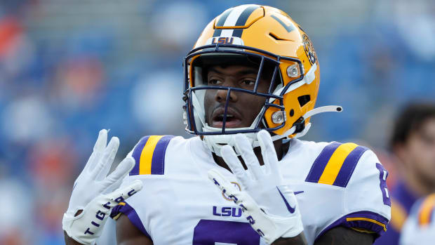 LSU trio of Jayden Daniels, Josh Williams and Mekhi Wingo join coach Brian  Kelly for SEC Media Day