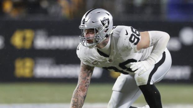 James' steady presence anchors Las Vegas Raiders' offensive line - Sports  Illustrated Las Vegas Raiders News, Analysis and More