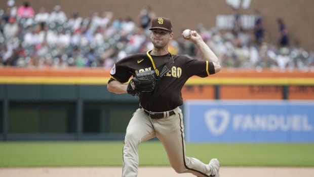 Outfielder Hunter Renfroe of the San Diego Padres poses for a