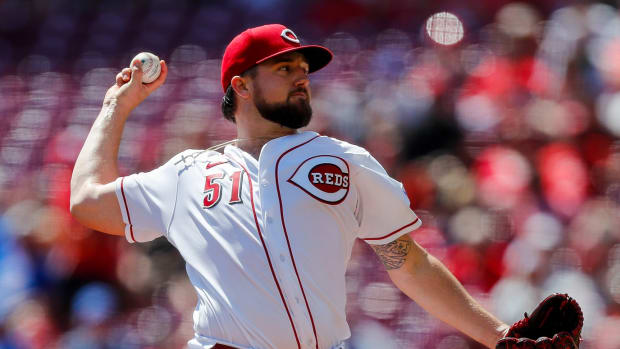 Sep 1, 2023; Cincinnati, Ohio, USA; Cincinnati Reds starting pitcher Graham Ashcraft (51) pitches against the Chicago Cubs in the first inning at Great American Ball Park. Mandatory Credit: Katie Stratman-USA TODAY Sports  