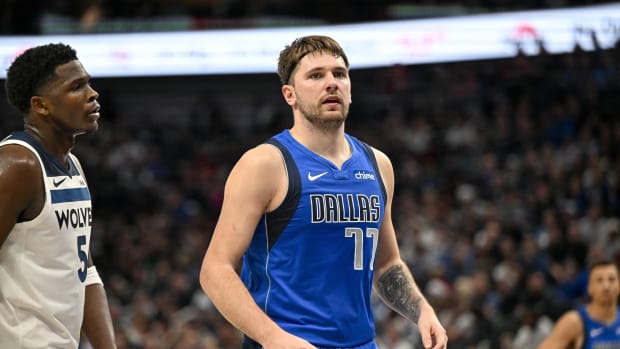 Dec 14, 2023; Dallas, Texas, USA; Dallas Mavericks guard Luka Doncic (77) in action during the game between the Dallas Mavericks and the Minnesota Timberwolves at the American Airlines Center.