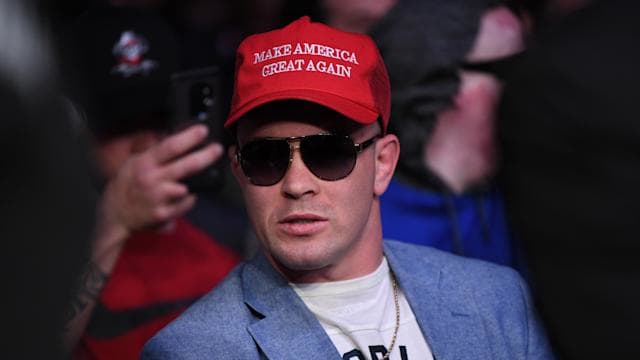 Colby Covington in the crowd for a UFC event.