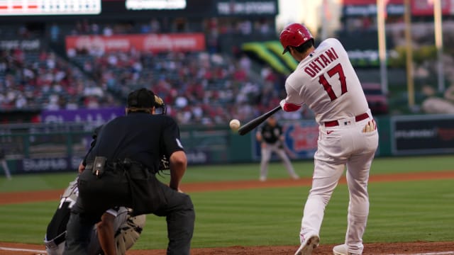 Shohei Ohtani batting against the White Sox June 17th