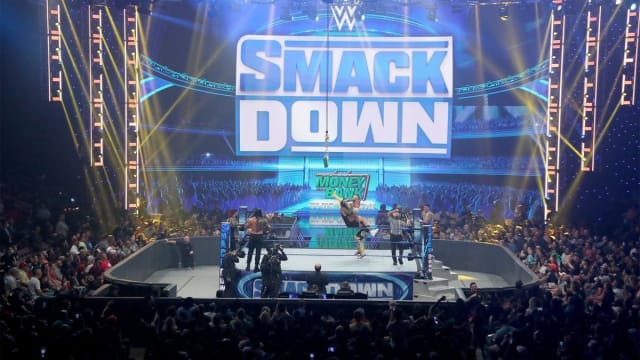 A shot from the crowd during an episode of WWE SmackDown.