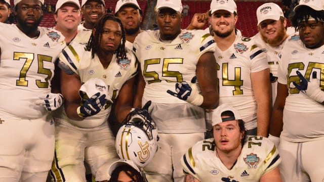 Georgia Tech after winning the Gasparilla Bowl