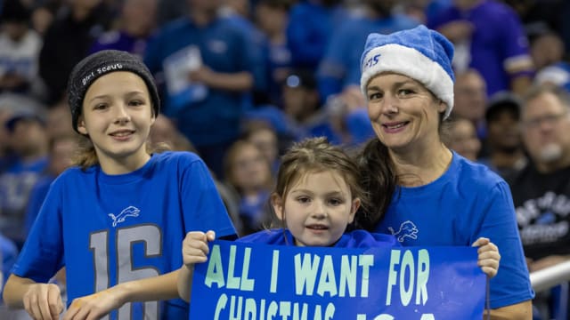 Detroit Lions fans at Ford Field