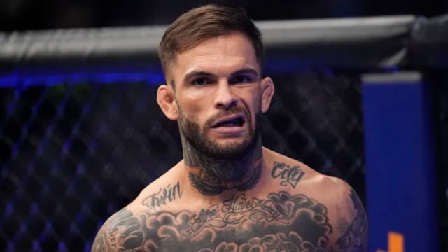 Cody Garbrandt enters the Octagon for a UFC bantamweight tilt.