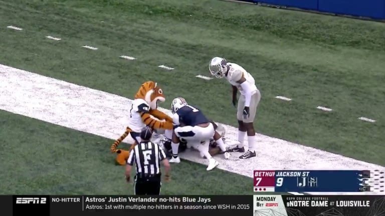 Jackson State Touchdown Catch Mascot Penalty Video Sports