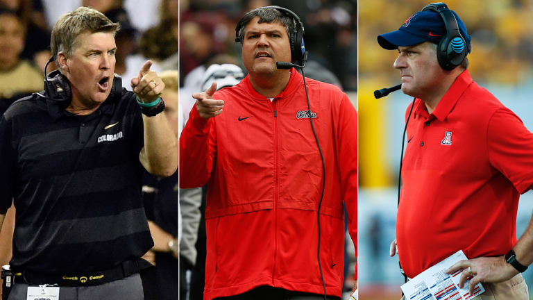 Ole Miss Coaches Matt Luke Richrod And Mike Macintyre