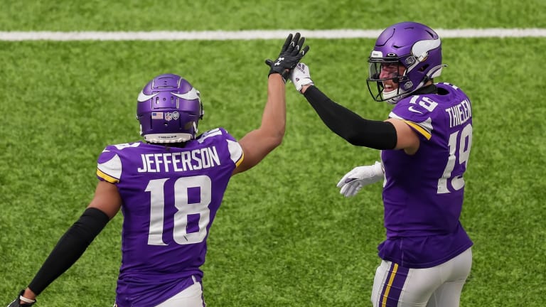 Justin Jefferson, Adam Thielen snubbed by PFF as 1,000-yard WR duo