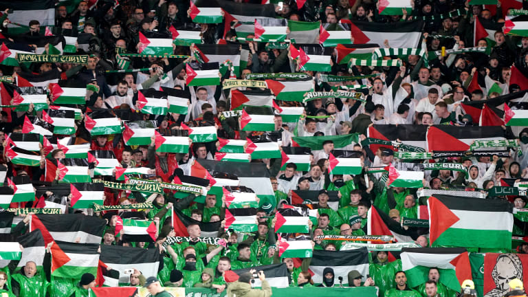Pese a advertencia de UEFA, hinchada del Celtic muestra apoyo a Palestina