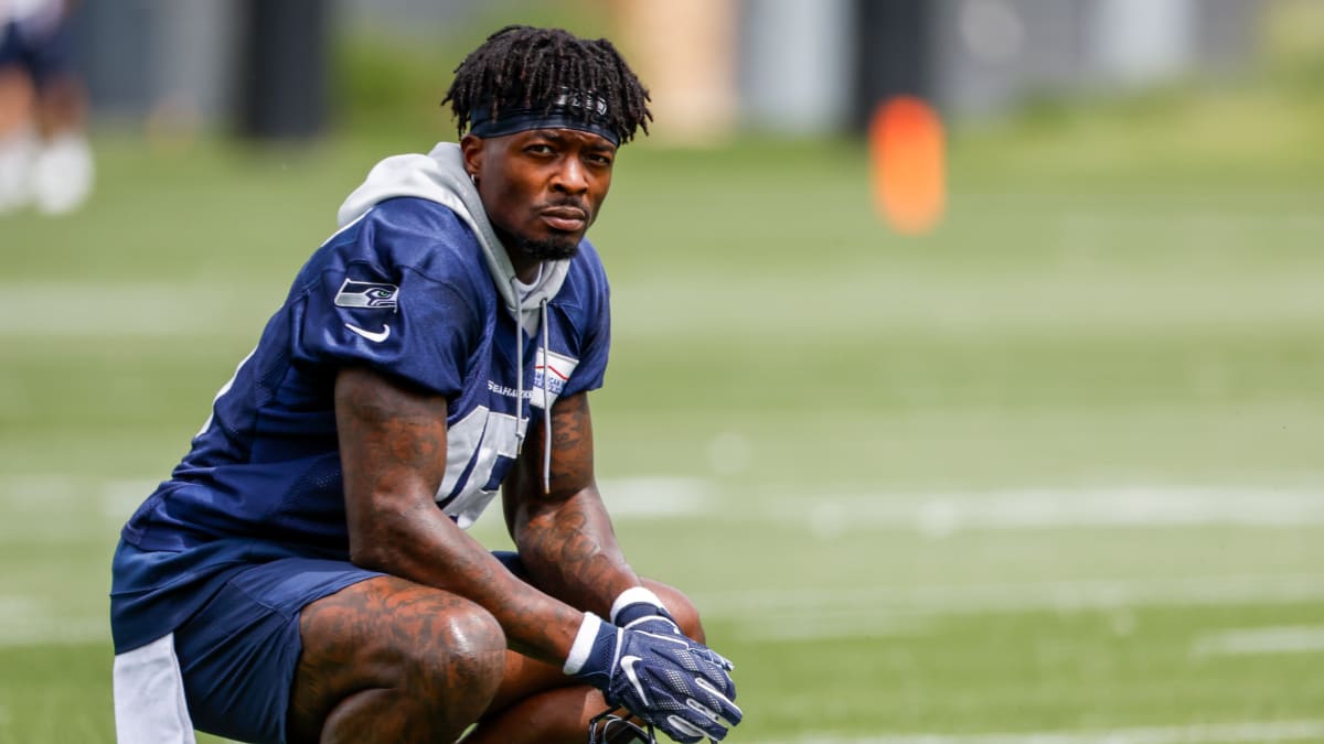 Seattle Seahawks wide receiver Marquise Goodwin (11) kneels during