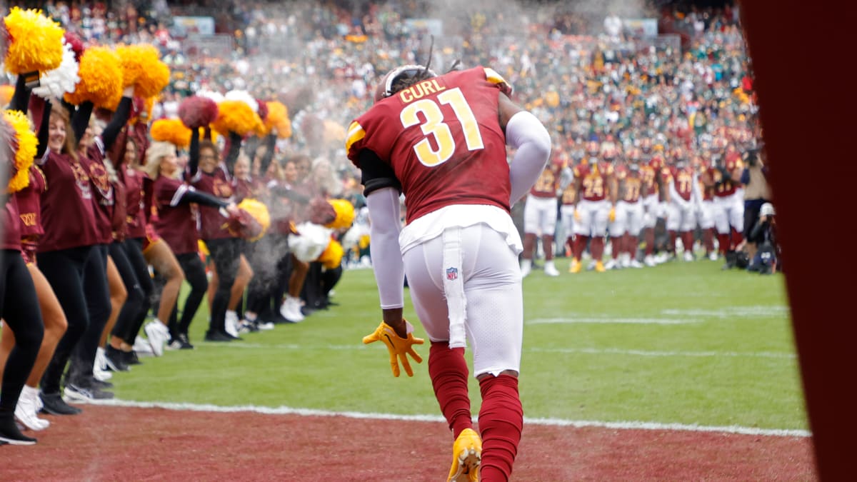 Washington Commanders safety Kamren Curl (31) runs during an NFL football  game against the Arizona Cardinals, Sunday, September 10, 2023 in Landover,  Maryland. (AP Photo/Daniel Kucin Jr Stock Photo - Alamy