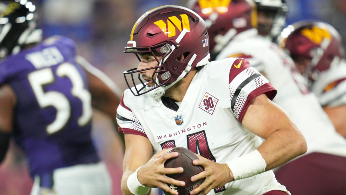 Commanders QB Sam Howell Emphasizing Getting The 'Ball Out of My Hand' -  Sports Illustrated Washington Football News, Analysis and More