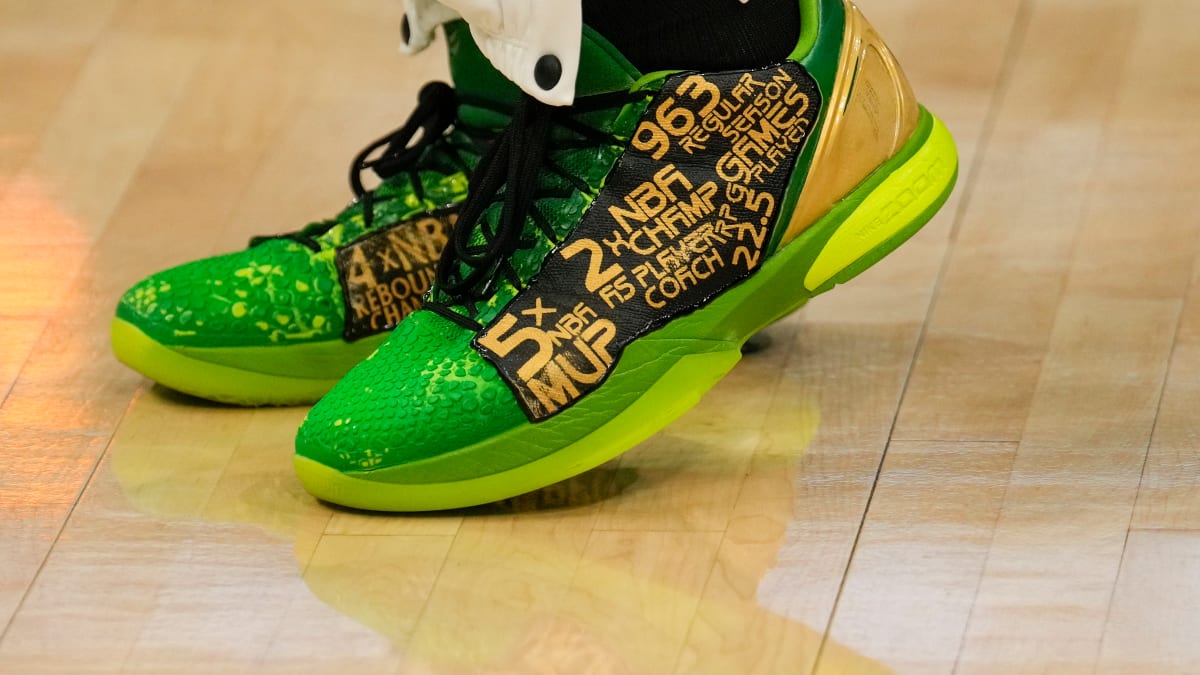 Jaylen Brown wears epic Bill Russell-themed sneakers during Game 1