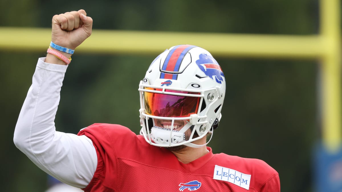 Buffalo Bills quarterback Josh Allen (17) throws the ball in the first half  of an NFL preseason football game against the Pittsburgh Steelers in  Pittsburgh, Saturday, Aug. 19, 2023. (AP Photo/Matt Freed)