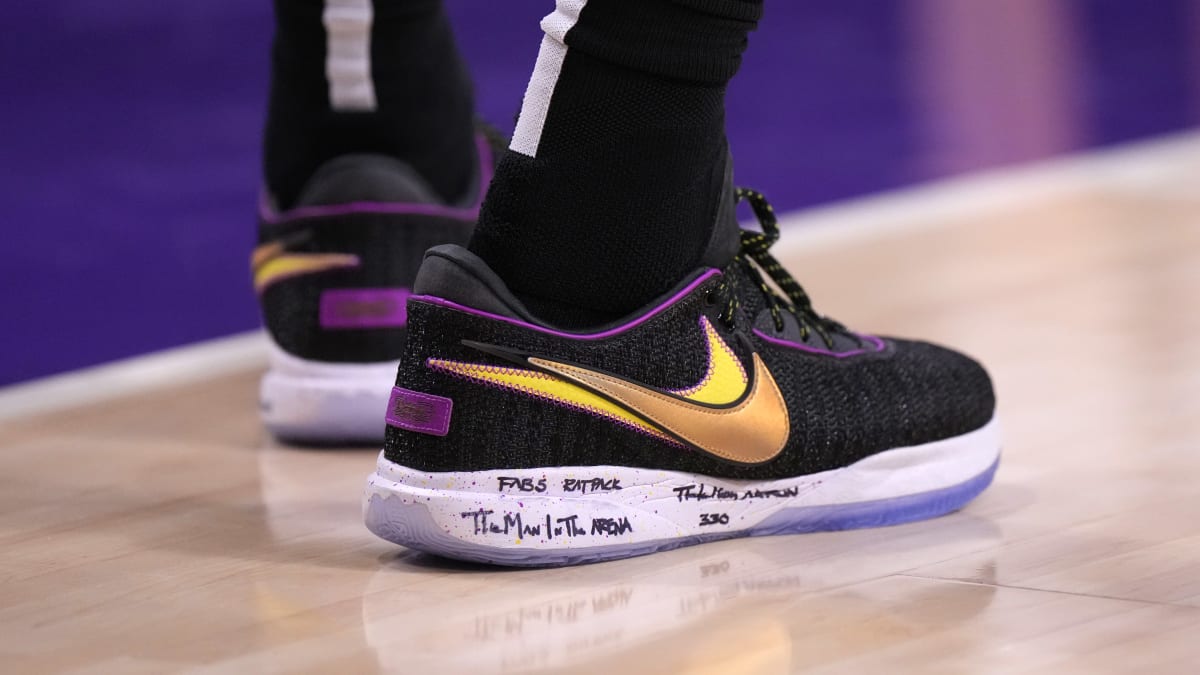 LeBron James Wears Nike LeBron 20 'Lakers' Colorway - Sports Illustrated  FanNation Kicks News, Analysis and More