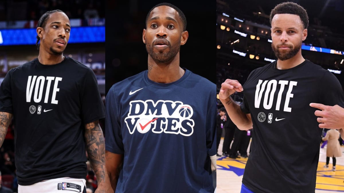 NBA Players Wear Shooting Shirts Encouraging Fans To Vote