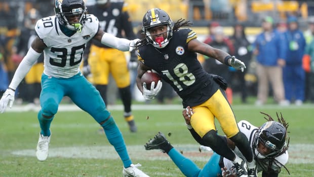 Steelers wide receiver Diontae Johnson was unhappy with the officiating in the Week 8 loss vs. the Jaguars