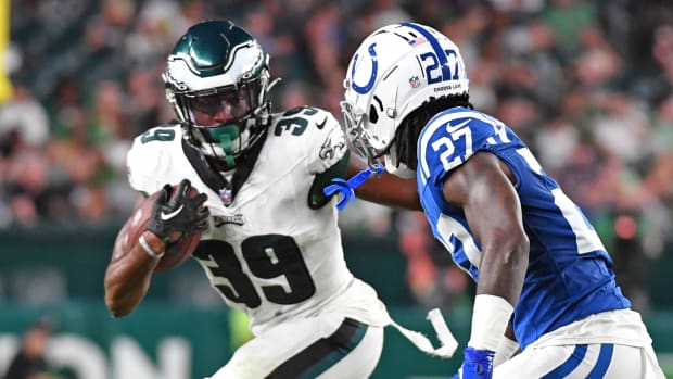 Philadelphia Eagles vs. Commanders 10 Observations: Sack Masters, DeVonta's  Big Plays, & A.J. Brown - Sports Illustrated Philadelphia Eagles News,  Analysis and More