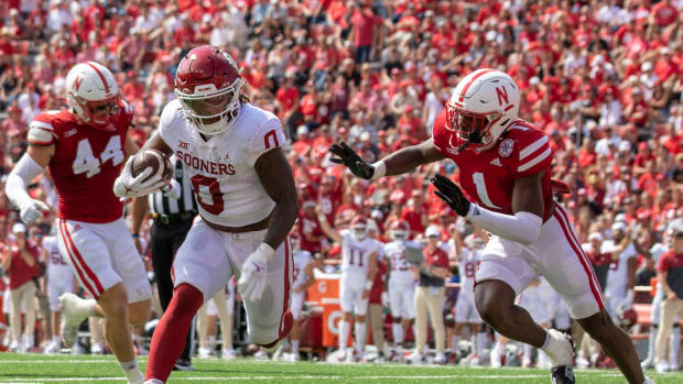 Eric Gray TD early second half 2022 Nebraska vs Oklahoma football 2