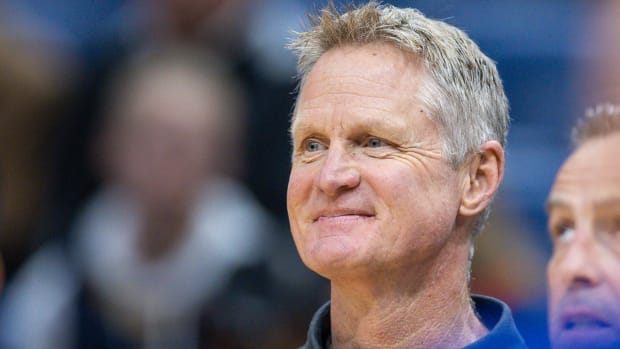 November 21, 2022; Golden State Warriors head coach Steve Kerr during the game against the New Orleans Pelicans at Smoothie King Center