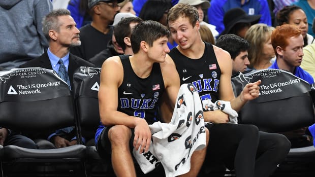 Duke basketball guards Grayson Allen and Luke Kennard