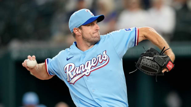Texas Rangers' Max Scherzer Inching Closer to Return From Injury in Time  For ALCS - Fastball