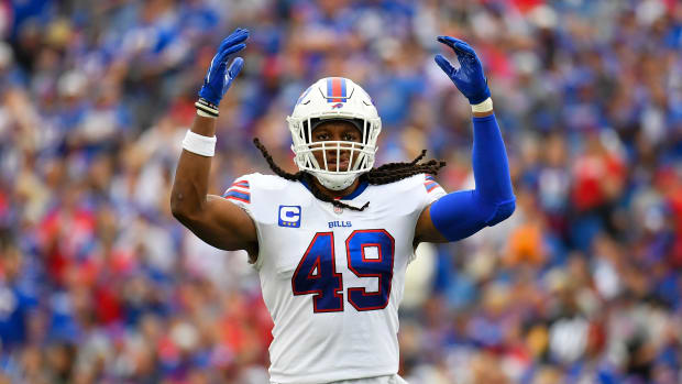 Buffalo Bills draftee linebacker Tremaine Edmunds on air with