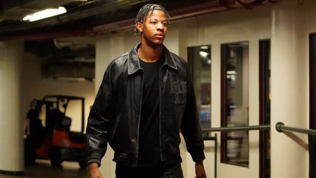 Mar 22, 2023; Chicago, Illinois, USA; Chicago Bulls forward Dalen Terry enters the building before the game against the Philadelphia 76ers at United Center.