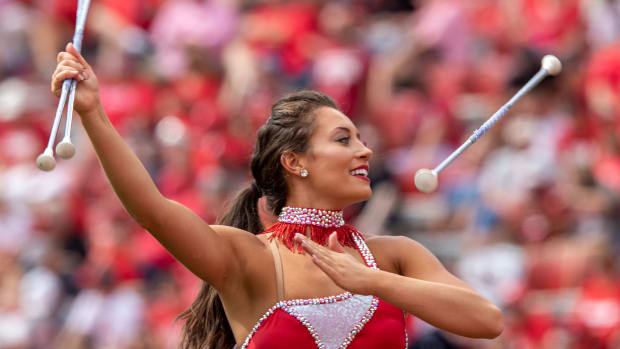 Halftime baton twirler 2022 Nebraska vs Oklahoma football