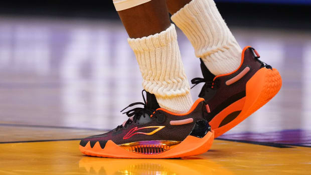 At the NBA Finals, an unusual change of footwear