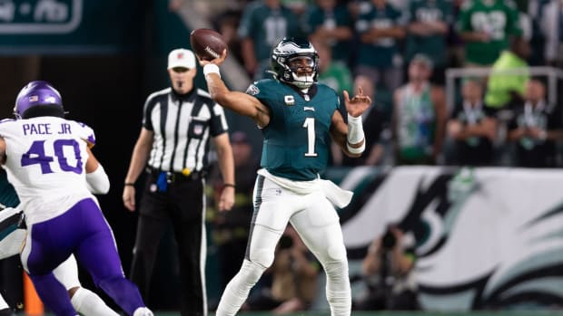 Philadelphia Eagles defensive back C.J. Gardner- Johnson (23) lines up for  the snap during an NFL football game against the Minnesota Vikings on  Monday, September 19, 2022, in Philadelphia. (AP Photo/Matt Patterson