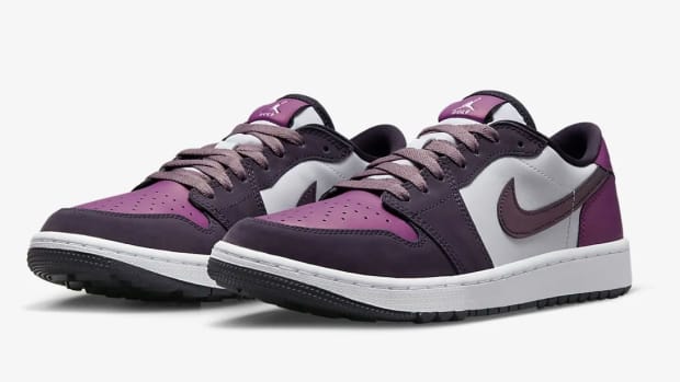 Nike Air Jordan 1 Low sneakers in purple & white
