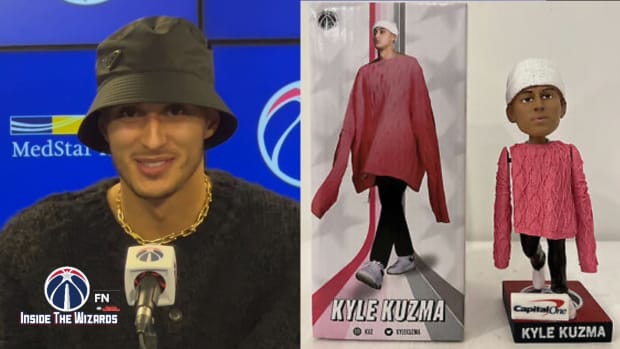 Kyle Kuzma's Big Sweater Moment Inspires New Bobblehead