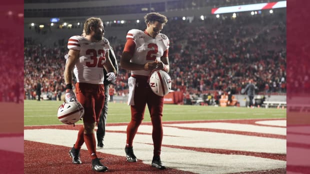 Adrian Martinez postgame 2021 Wisconsin Patrick McDermott Getty Images via Wibbitz