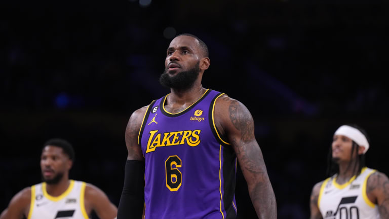 LeBron James Wears Nike LeBron 20 'Lakers' Colorway - Sports Illustrated  FanNation Kicks News, Analysis and More