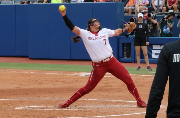 Hope Trautwein pitching