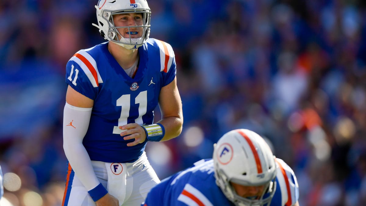 Quarterback Kyle Trask of the Florida Gators plays against the